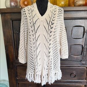 American Rag crocheted sweater